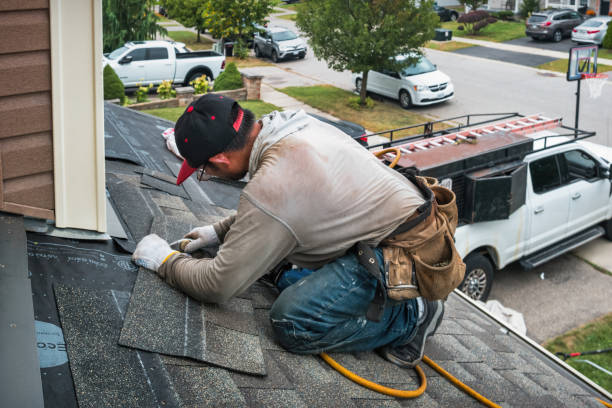 Professional Roof Replacement technician working in Cedar Knolls, NJ